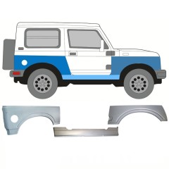Reparationspanel til dørpanel forskærm og bagskærm til Suzuki Samurai 1981- / Højre / Sæt 11179