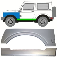 Dørpanel + reparationsplade til forskærm til Suzuki Samurai 1981- / Venstre / Sæt 10035