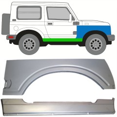 Dørpanel + reparationsplade til forskærm til Suzuki Samurai 1981- / Højre / Sæt 10034