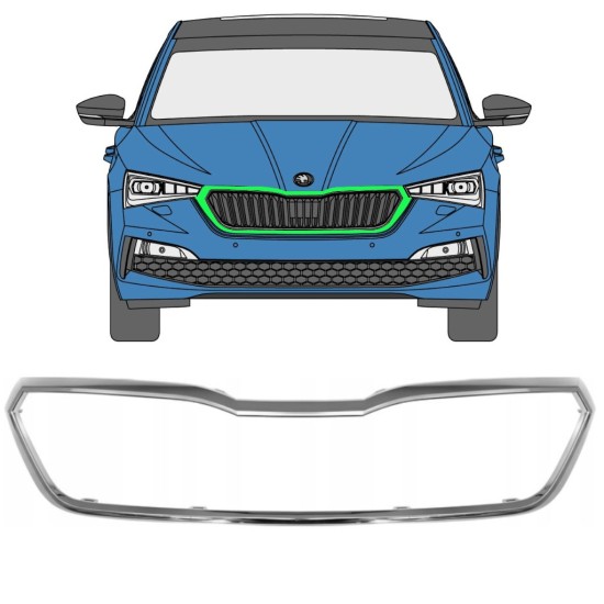Grillramme til Skoda Scala 2019- 16227