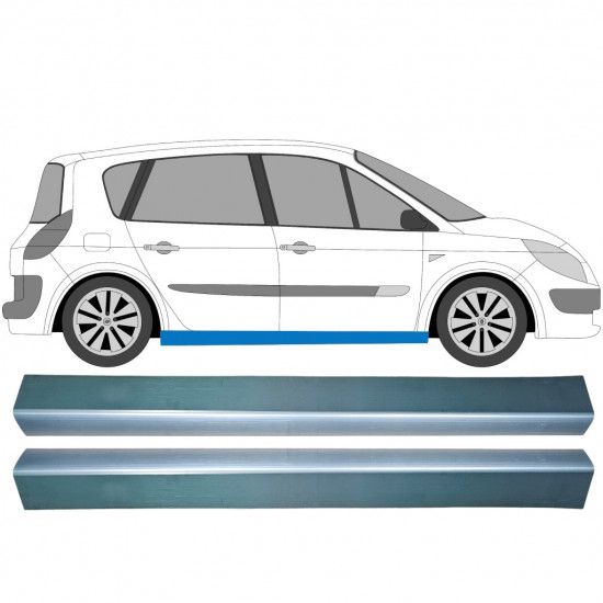 Dørpanel reparationsplade til Renault Scenic 2003-2009 / Venstre+Højre / Sæt 9259