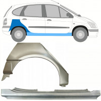 Dørpanel og bagskærm reparationspanel til Renault Scenic 1995-2003 / Højre / Sæt 10099