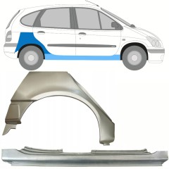 Dørpanel og bagskærm reparationspanel til Renault Megane I Scenic 1995-2003 / Højre / Sæt 10099