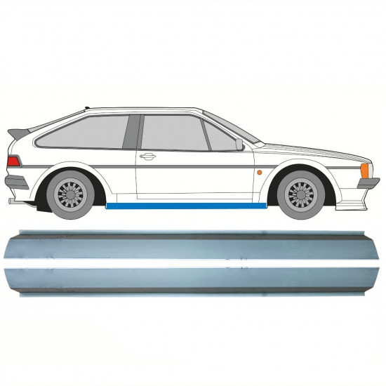 Dørpanel reparationsplade til VW Scirocco 1981-1992 / Venstre = Højre (symmetrisk) / Sæt 10376