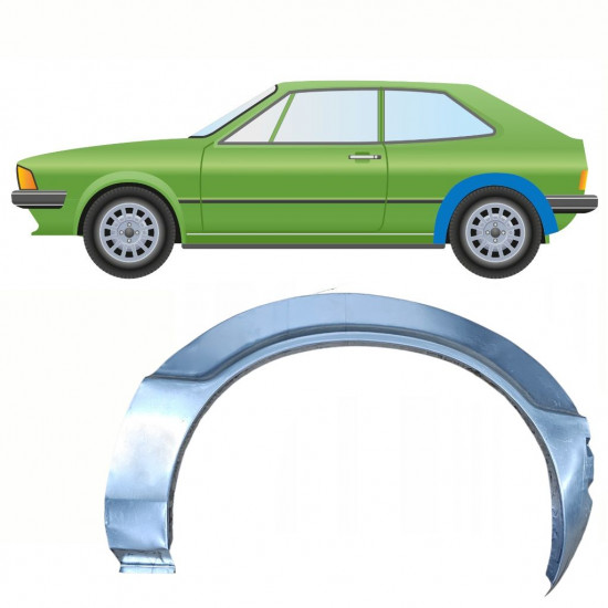 Bagskærm reparationspanel til VW Scirocco 1974-1981 / Venstre 8797