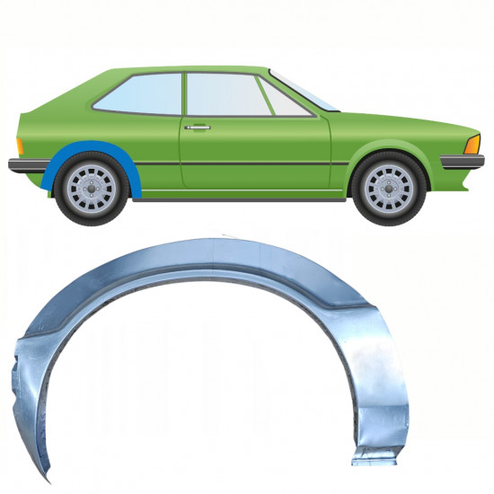 Bagskærm reparationspanel til VW Scirocco 1974-1981 / Højre 8796