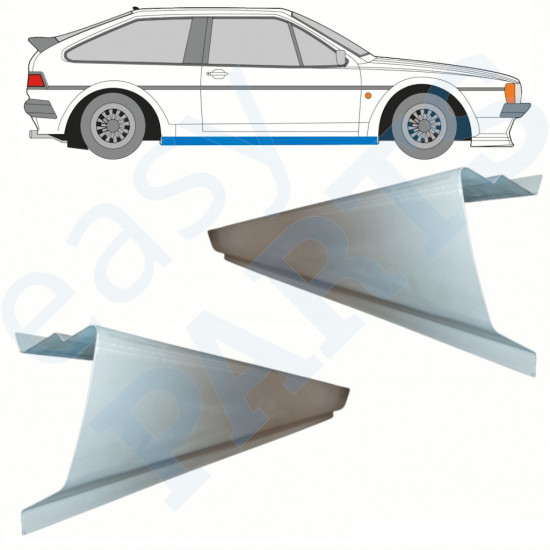 Dørpanel reparationsplade til VW Scirocco 1981-1992 / Venstre = Højre (symmetrisk) / Sæt 10376