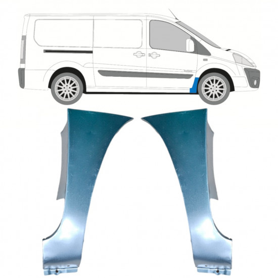 Skærmkant reparationsplade til Fiat Scudo 2007-2016 / Venstre / Højre / Venstre+Højre / Sæt 12899
