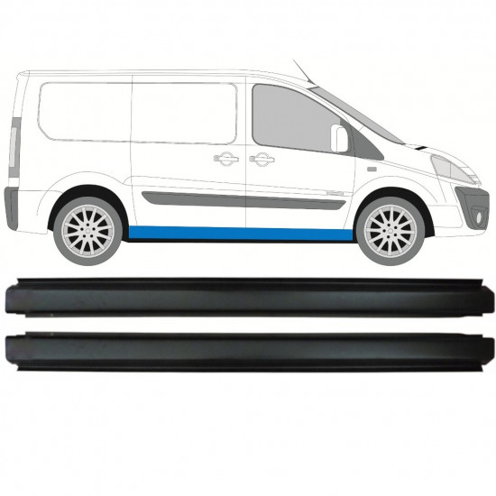 Dørpanel til Fiat Scudo Dispatch Expert 2007- / Venstre+Højre / Sæt 10458