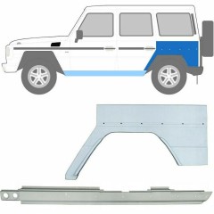 Dørpanel og bagskærm reparationspanel til Mercedes G-Class W460 W461 W463 1979-2017 / Venstre / Sæt 10006
