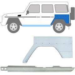 Dørpanel og bagskærm reparationspanel til Mercedes G-Class W460 W461 W463 1979- / Venstre / Sæt 10010