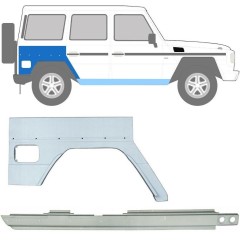 Dørpanel og bagskærm reparationspanel til Mercedes G-Class W460 W461 W463 1979- / Højre / Sæt 10009