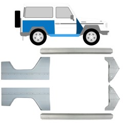 Reparationspanel til dørpanel forskærm og bagskærm til Mercedes G-Class W460 W461 W463 1979-2017 / Venstre+Højre / Sæt 9709