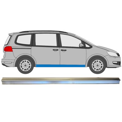 Reparationsplade til nederste del af dørpanel til Volkswagen Sharan 2010-2022 / Venstre = Højre (symmetrisk) 14605