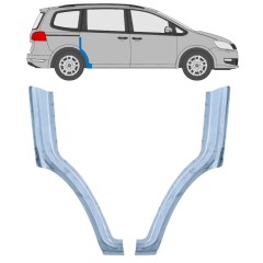 Reparationsplade til forreste del af bagskærm til Volkswagen Sharan 2010-2022 / Venstre+Højre / Sæt 14602