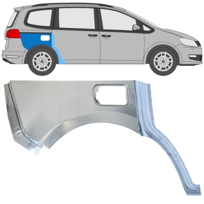 Bagskærm reparationspanel til Volkswagen Sharan 2010-2022 / Højre / Sæt 14603
