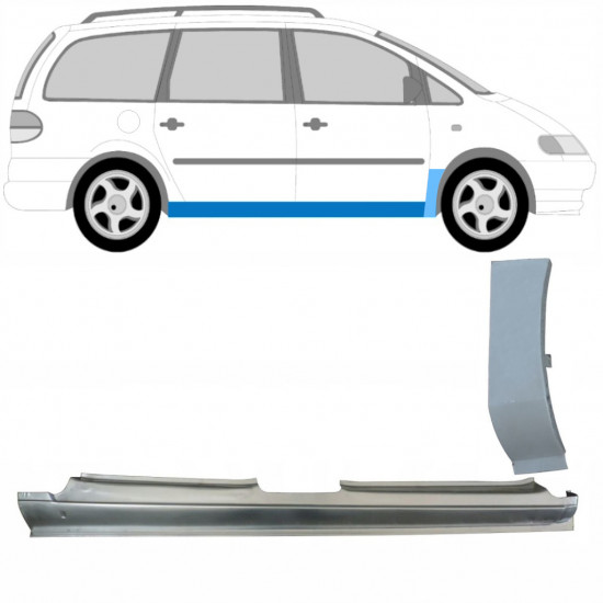 VOLKSWAGEN SHARAN 1995-2010 FULD REPARATION AF KARMEN + REPARATIONSSÆT TIL FRONTVINGE / SÆT / HØJRE