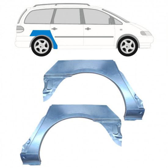 Bagskærm reparationspanel til Volkswagen Sharan 1995-2000 / Venstre+Højre / Sæt 9290