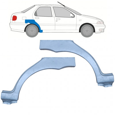 Bagskærm reparationspanel til Fiat Siena 1997-2001 / Venstre+Højre / Sæt 9939