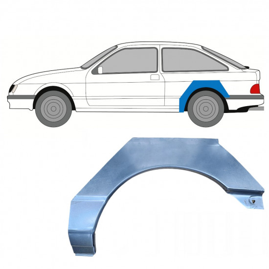 Bagskærm reparationspanel til Ford Sierra 1982-1993 / Venstre 7386