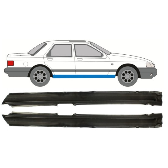 Dørpanel til Ford Sierra 1982-1993 / Venstre+Højre / Sæt 9774