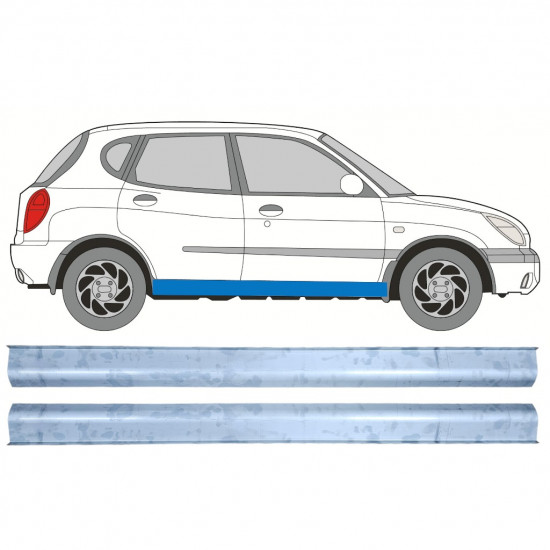 Dørpanel reparationsplade til Daihatsu Sirion 1998-2005 / Sæt 12456