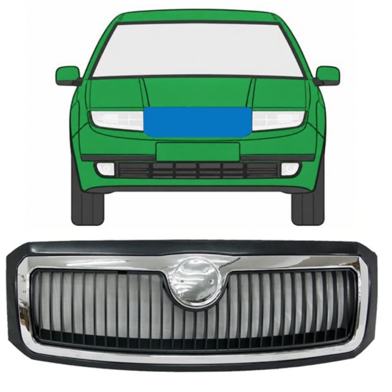 Grill til Skoda Fabia I 1999-2004 7525