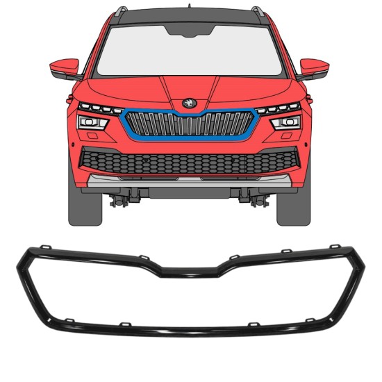 Grillramme til Skoda Kamiq 2019-2023 17227