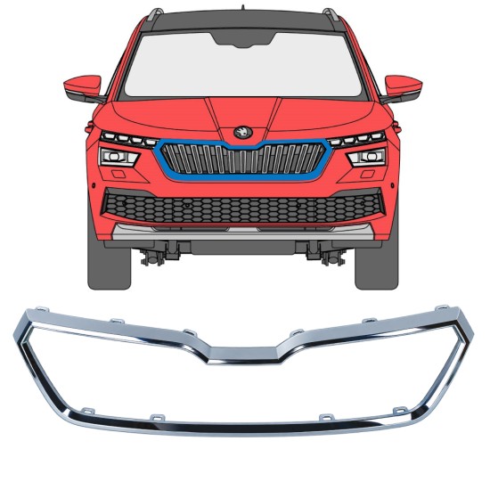 Grillramme til Skoda Kamiq 2019-2023 17226