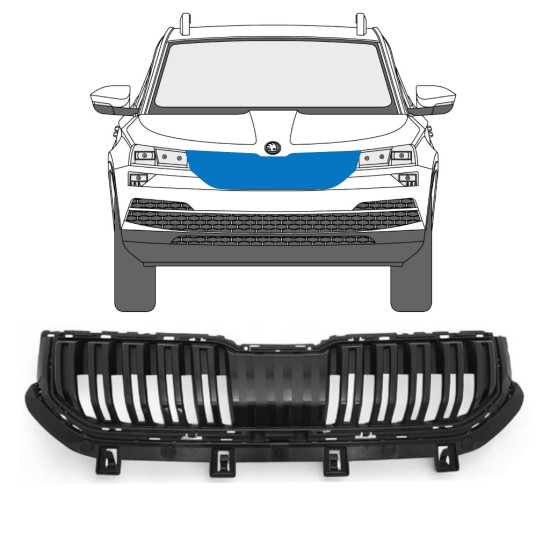 Grill til Skoda Karoq 2017-2022 17228