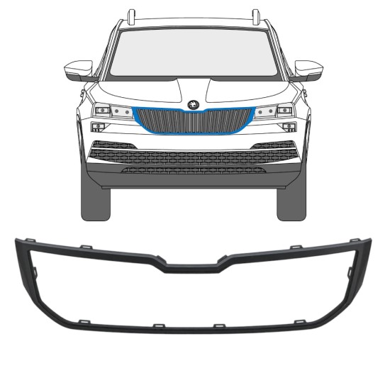 Grillramme til Skoda Karoq 2017-2022 17233