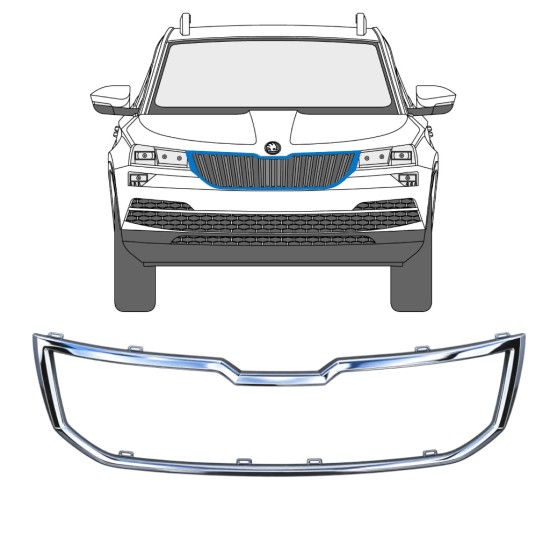 Grillramme til Skoda Karoq 2017-2022 17232