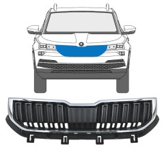 Grill til Skoda Karoq 2017-2022 / Sæt 17234