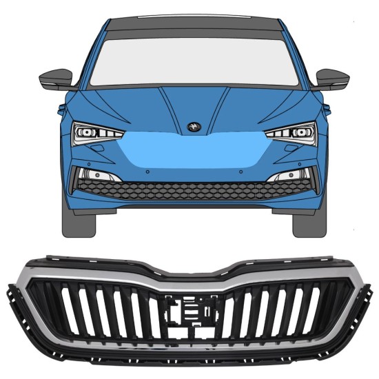 Grill til Skoda Scala 2019- 17229