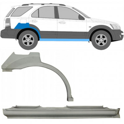 KIA SORENTO 2002-2009 REPARATIONSDEL TIL DØRPANEL + BAGSKÆRM / SÆT / HØJRE