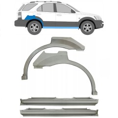 Dørpanel + reparationsplade bagskærm til Kia Sorento 2002-2009 / Sæt 11713