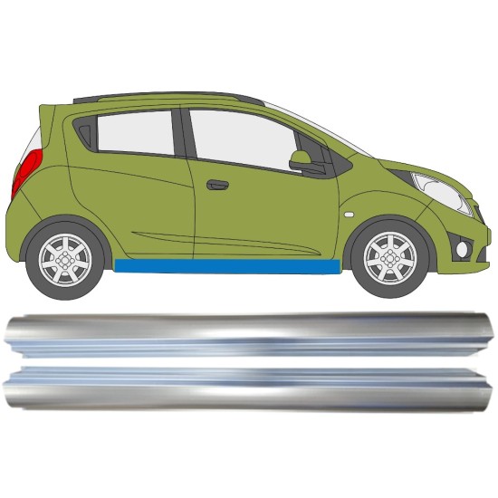 Dørpanel reparationsplade til Chevrolet Spark 2010-2014 / Venstre+Højre / Sæt 16056
