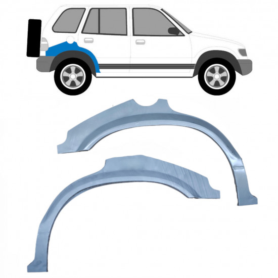 Bagskærm reparationspanel til Kia Sportage 1994-2002 / Venstre+Højre / Sæt 10507