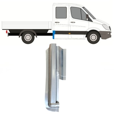 Reparationspanel til bageste hjørne til Mercedes Sprinter 2006-2018 / Højre / Dobbeltkabine 14977