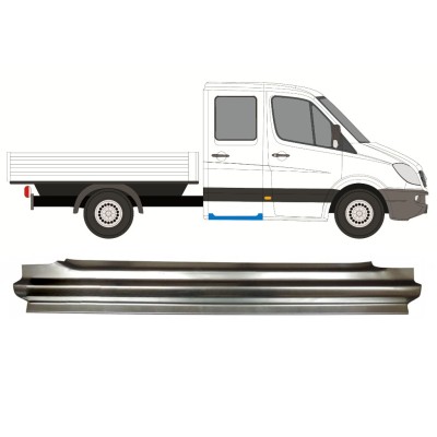 Bagerste reparationsdørpanel til Mercedes Sprinter 2006-2018 / Højre / Dobbeltkabine 14566