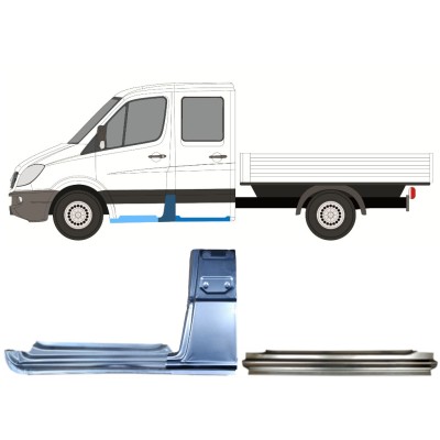 Reparationspanel sæt til Mercedes Sprinter 2006-2018 / Venstre / Dobbeltkabine / 14781
