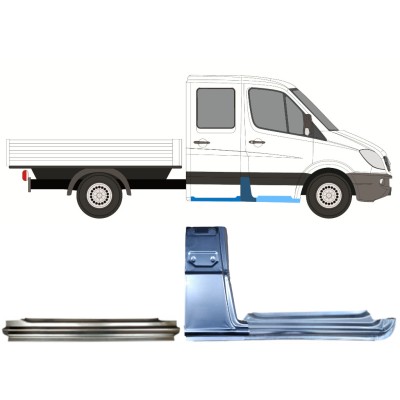 Reparationspanel sæt til Mercedes Sprinter 2006-2018 / Højre / Dobbeltkabine / 14780