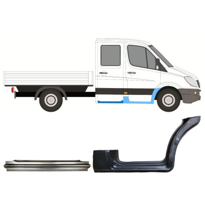 Reparationspanel sæt til Mercedes Sprinter 2006-2018 / Højre / Dobbeltkabine / 14730