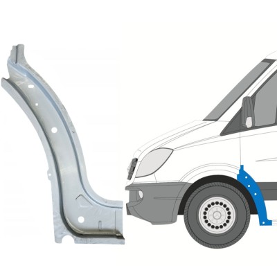 Indre reparationsplade til forreste hjulkasse til Mercedes Sprinter 2006-2018 / Venstre 14723