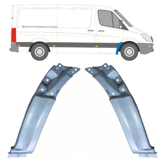 Skærmkant reparationsplade til Mercedes Sprinter 2006-2018 / Venstre+Højre / Sæt 17256