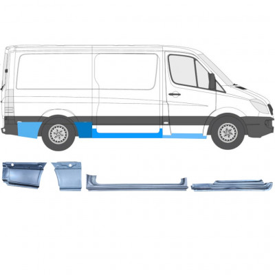 MERCEDES SPRINTER 2006- GENNEMSNITLIG AKSELAFSTAND MONTERINGSDELE / SÆT / HØJRE