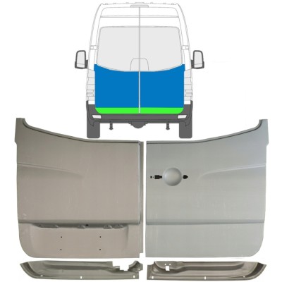 Reparationsplade til bagdør til Mercedes Sprinter 2006-2018 / Sæt 10517
