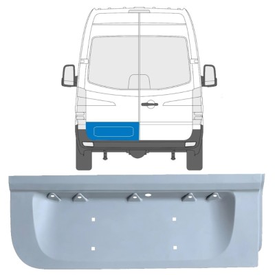 Reparationsplade bagdør lav til Mercedes Sprinter 2006-2018 / Venstre 17168