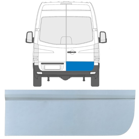 Reparationsplade bagdør lav til Volkswagen Crafter 2005-2017 / Højre 17173