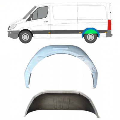 MERCEDES SPRINTER 2006- INDVENDIG REPARATIONSDEL TIL BAGERSTE HJULKASSE / SÆT / VENSTRE